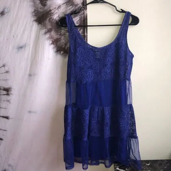 paper doll | Dresses | Paper Doll Blue Lace Dress | Poshmark